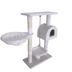 Leopet Kbm001 2grau Cat Tree Scratching Post Kitten Climbing Excercise