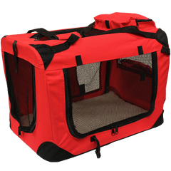 Mool Lightweight Fabric Pet Carrier Crate With Fleece Mat And Food Bag