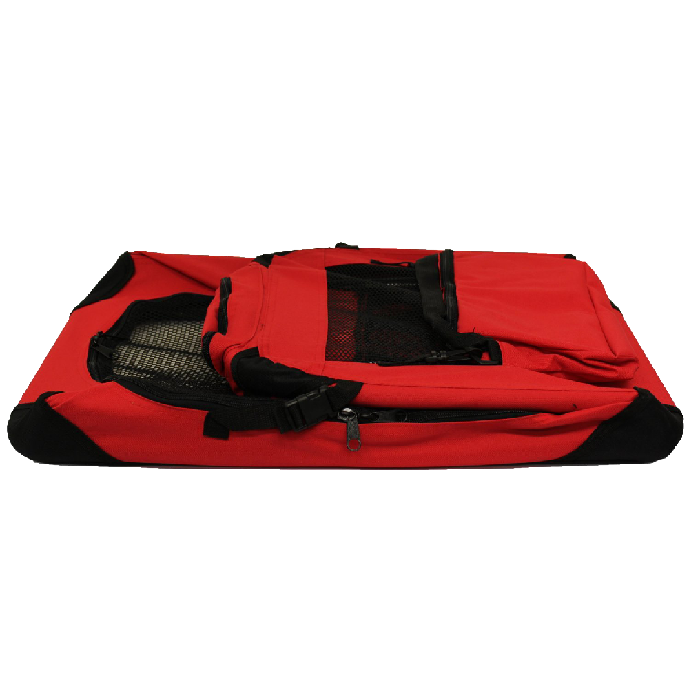 Mool Lightweight Fabric Pet Carrier Crate With Fleece Mat And Food Bag